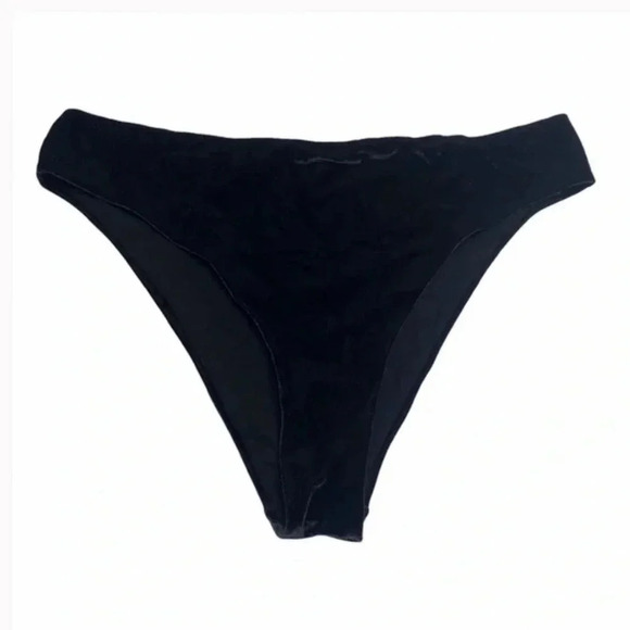 Balmain Designer Velvet Bikini Bottom Black Swim Bottom Size 40 or US Size 8 NWT - Picture 2 of 7